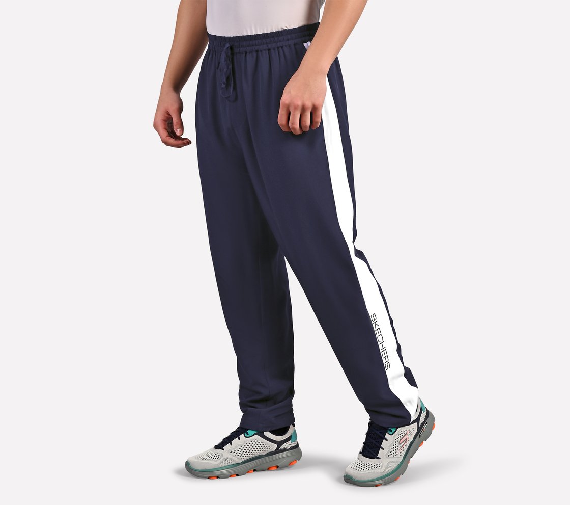 MENS COLORBLOCK TRACK PANT, NAVY Apparel Top View