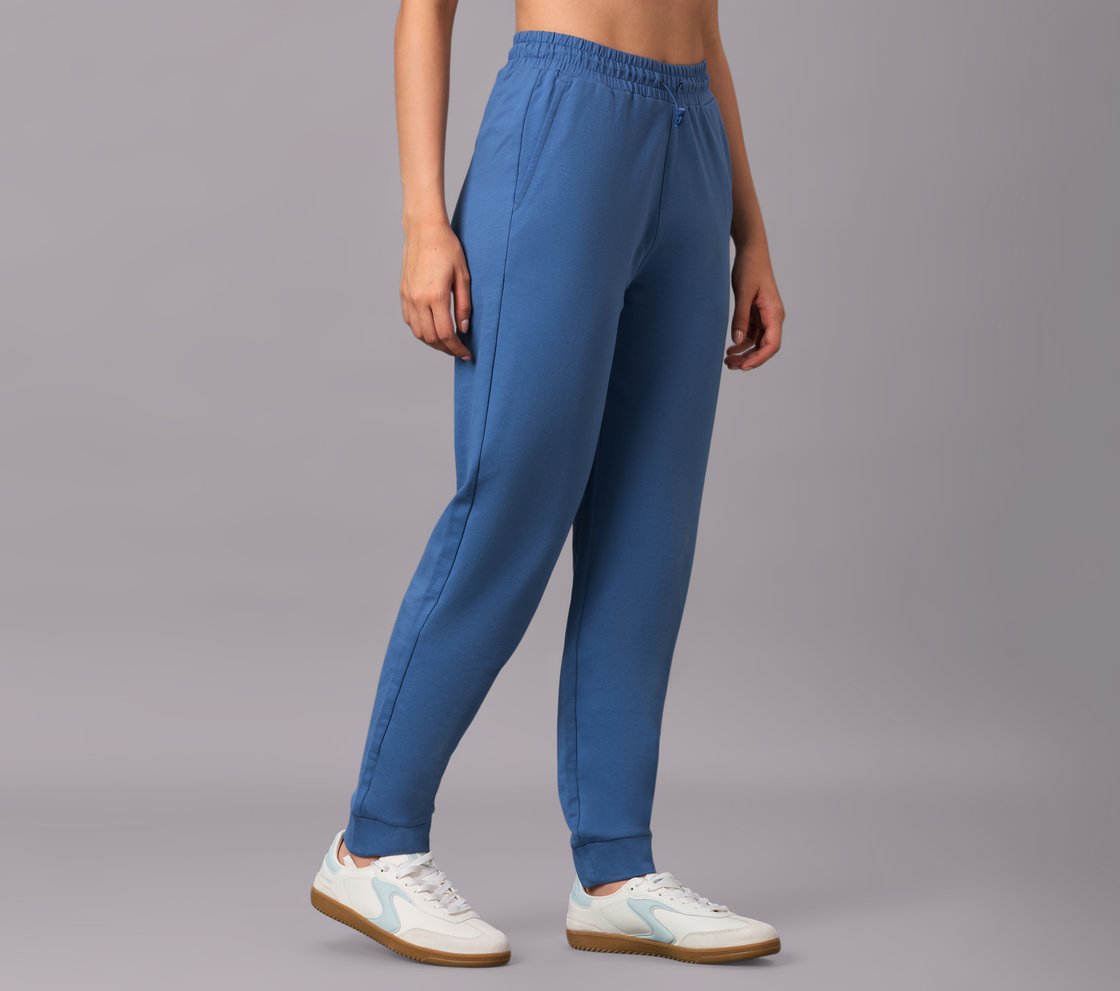 BASIC FIT BRANDED JOGGER, BLUE/MAUVE Apparel Bottom View