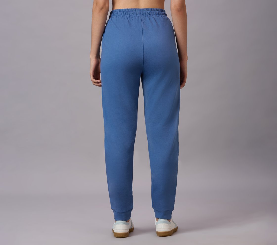 BASIC FIT BRANDED JOGGER, BLUE/MAUVE