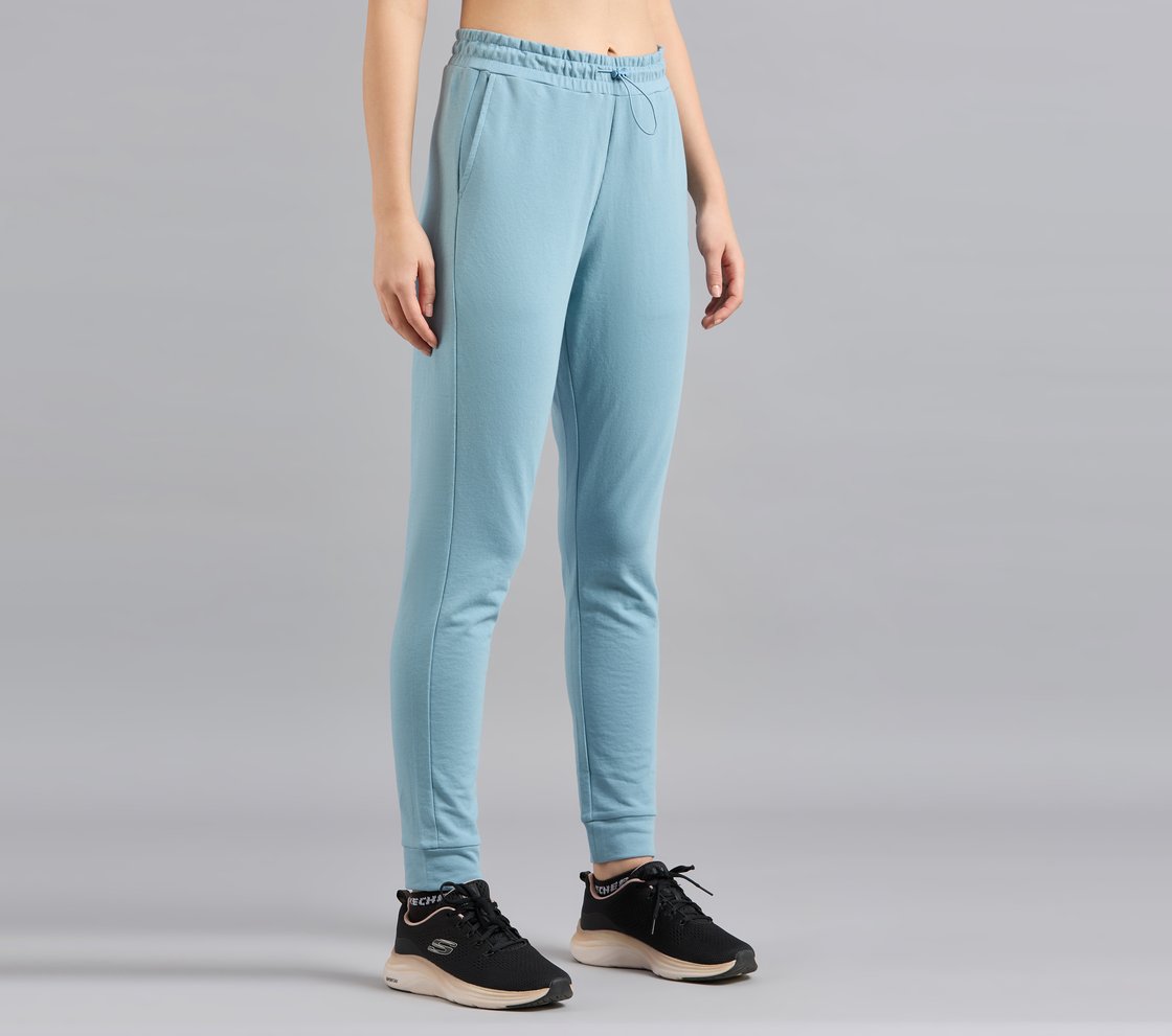 BASIC FIT BRANDED JOGGER, GRAY/AQUA/PINK Apparel Bottom View