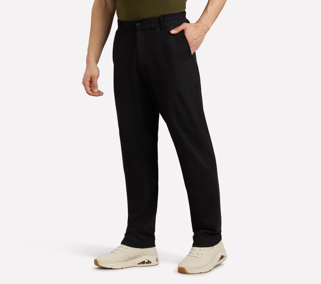 PULL UP APARTMENT PANTS, BLACK Apparel Top View
