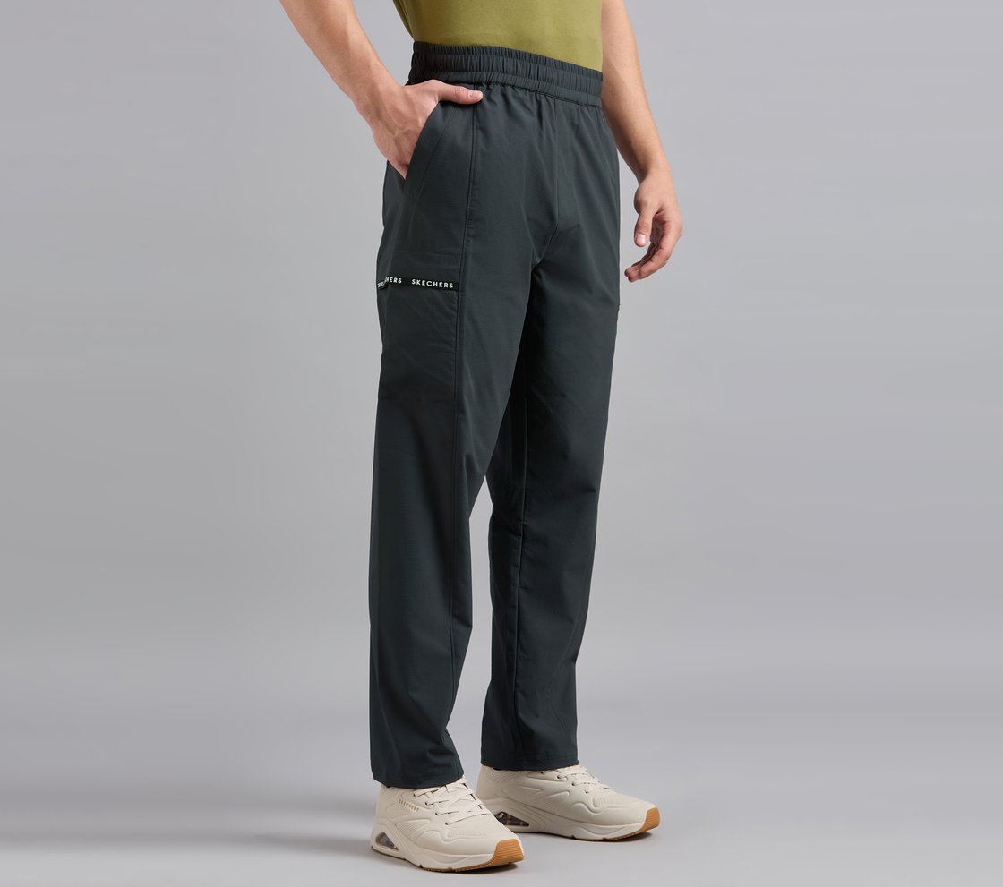 TAPE BRANDING PANEL GOLF PANTS, BLACK