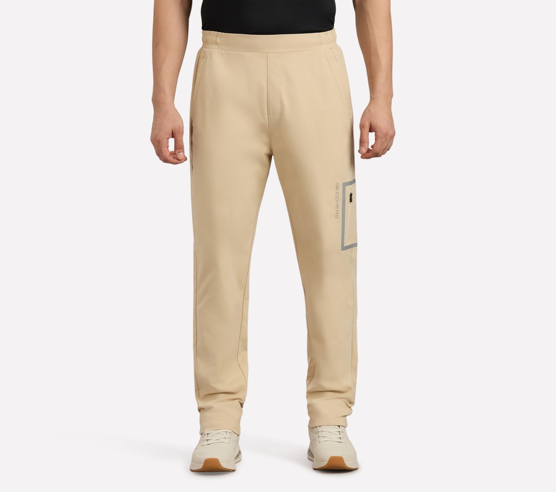BONDED SIDE POCKET PANTS, NATURAL/BLUE Apparel Lateral View