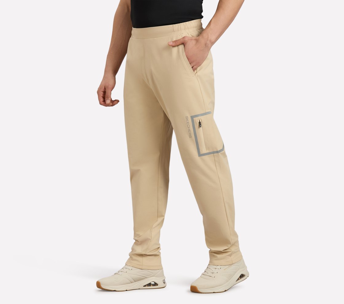 BONDED SIDE POCKET PANTS, NATURAL/BLUE