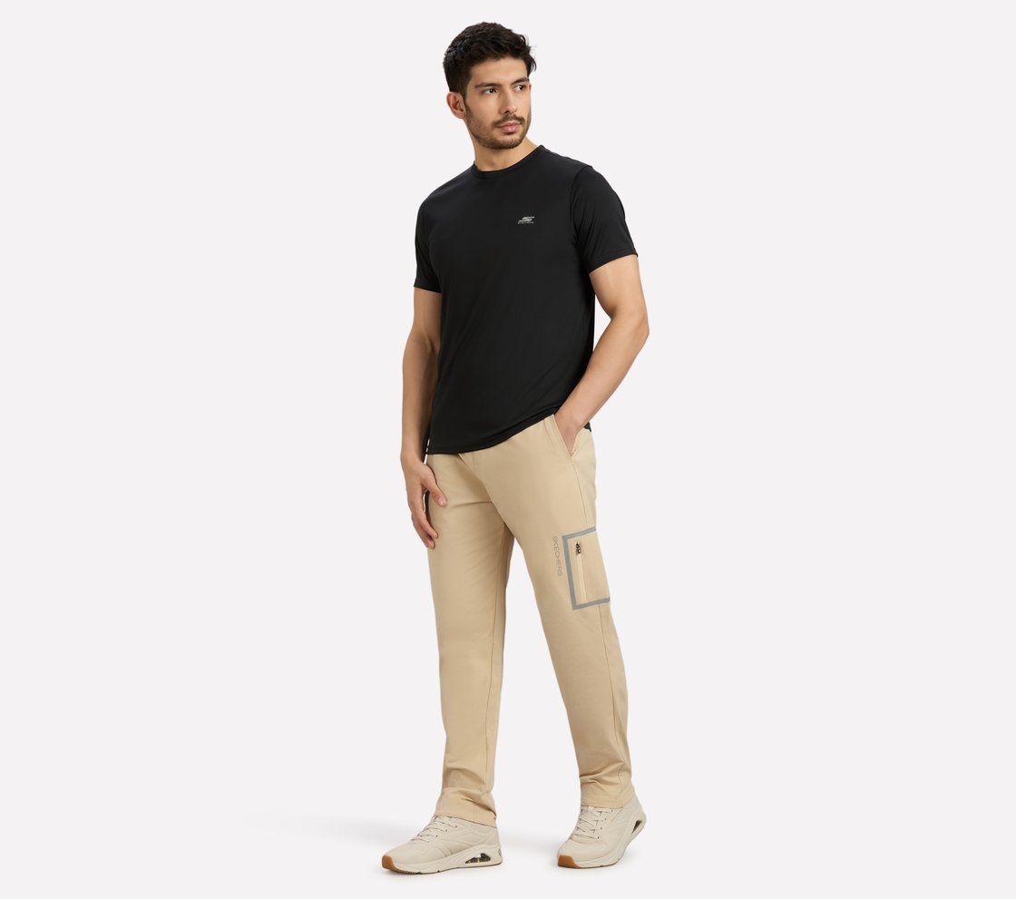 BONDED SIDE POCKET PANTS, NATURAL/BLUE Apparel Right View