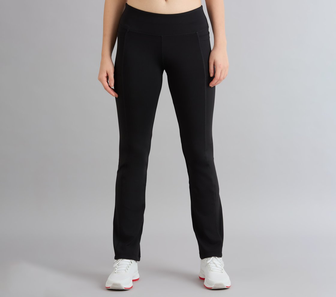 FLARED PANT WITH POCKETS, BLACK Apparel Lateral View