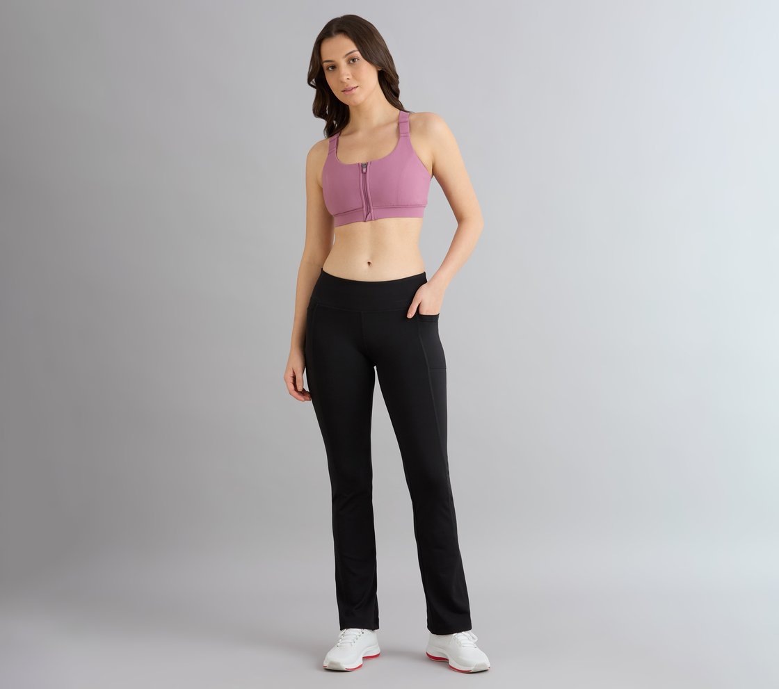 FLARED PANT WITH POCKETS, BLACK