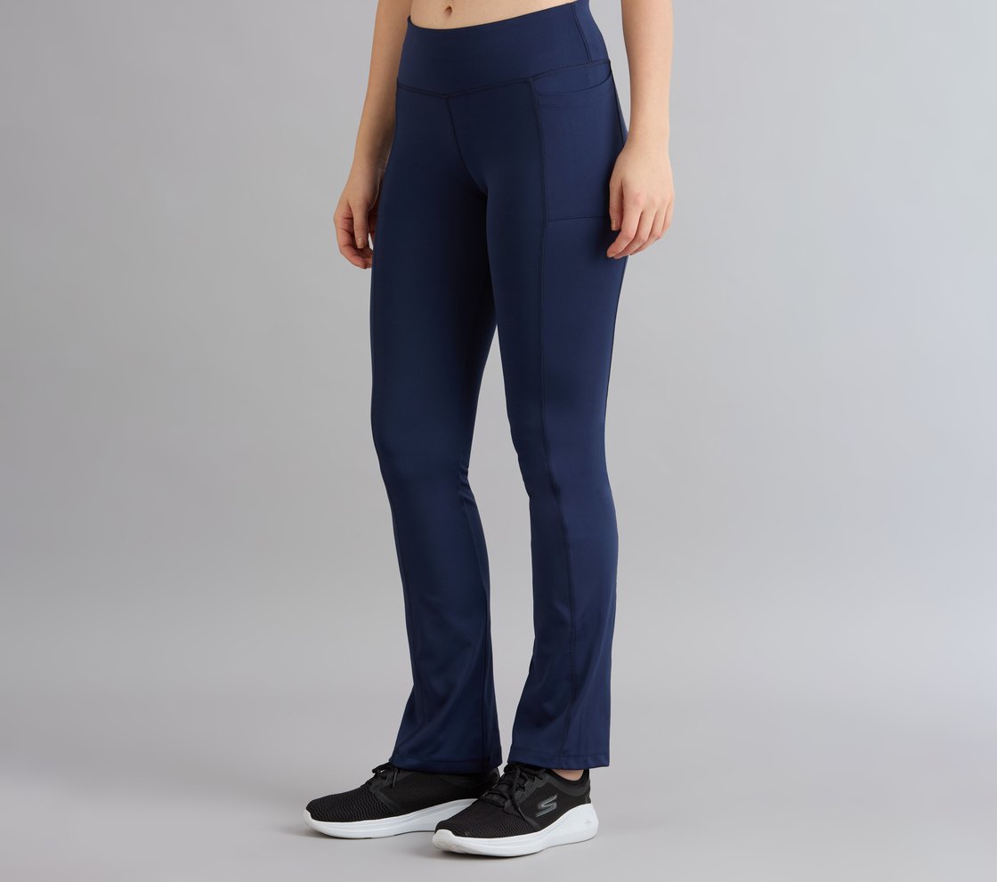 FLARED PANT WITH POCKETS, NAVY Apparel Top View