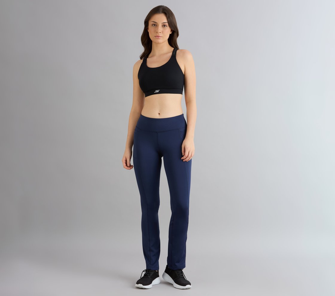 FLARED PANT WITH POCKETS, NAVY Apparel Right View