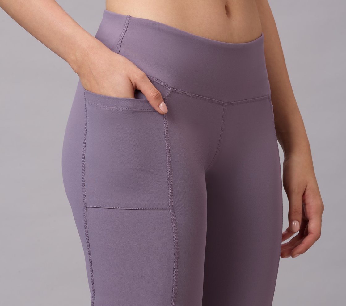 FLARED PANT WITH POCKETS, WHT/BLACK/PURPLE Apparel Right View