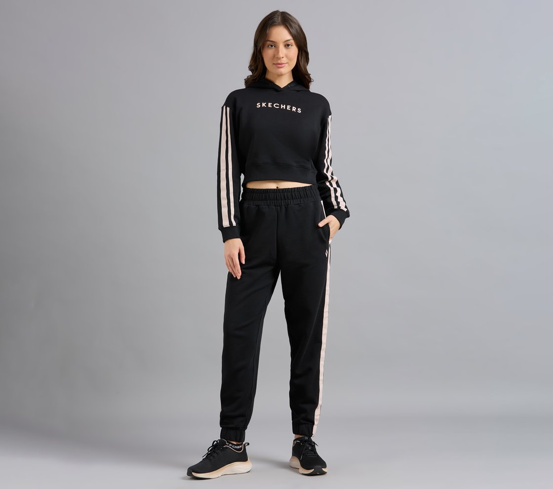 CONTRAST TAPE JOGGER, BLACK Apparel Right View