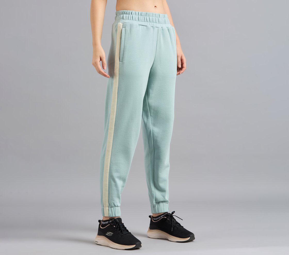 CONTRAST TAPE JOGGER, OFF WHITE/NAVY
