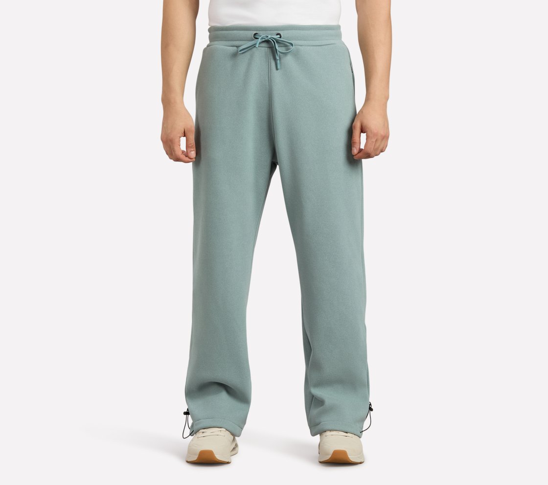 AIRY TRAVELLER FLEECE PANT, OFF WHITE/NAVY Apparel Lateral View