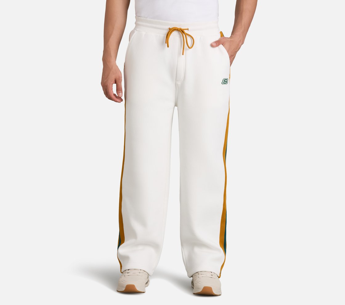 CONTRAST SIDE TAPE PANTS, WHITE