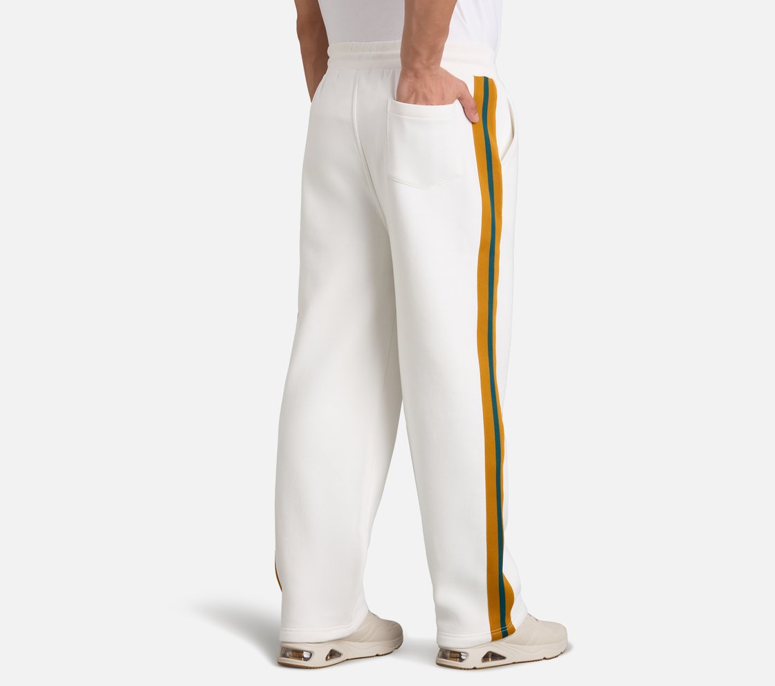 CONTRAST SIDE TAPE PANTS, WHITE Apparel Left View