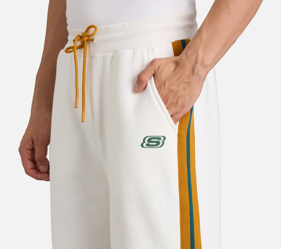 CONTRAST SIDE TAPE PANTS, WHITE