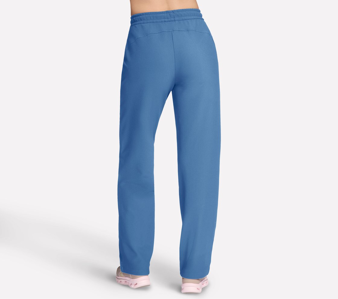 GOLUXE RIB PANT, WHITE/BLUE Apparel Top View