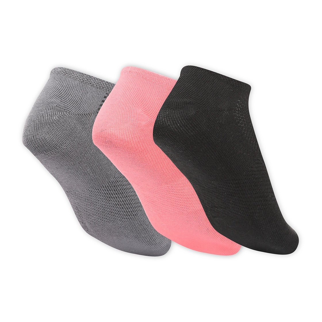 3 Pack of WOMENS MICROFIBER NON TERRY, GGREY/BLACK Accessories Top View