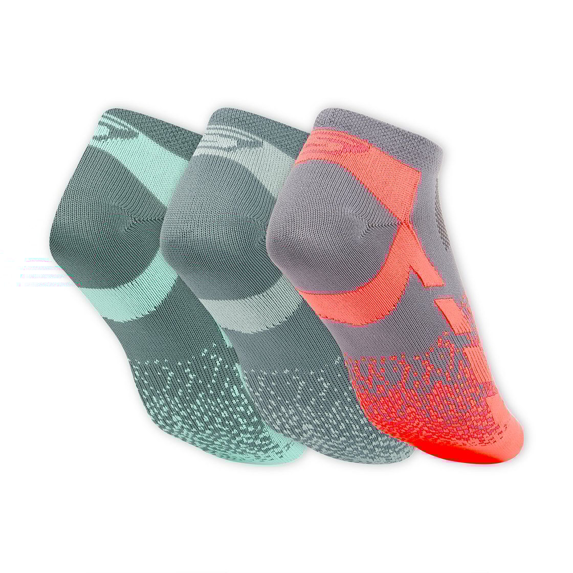 3 Pack of WOMENS NON TERRY LOW CUT, GGREY/MULTI