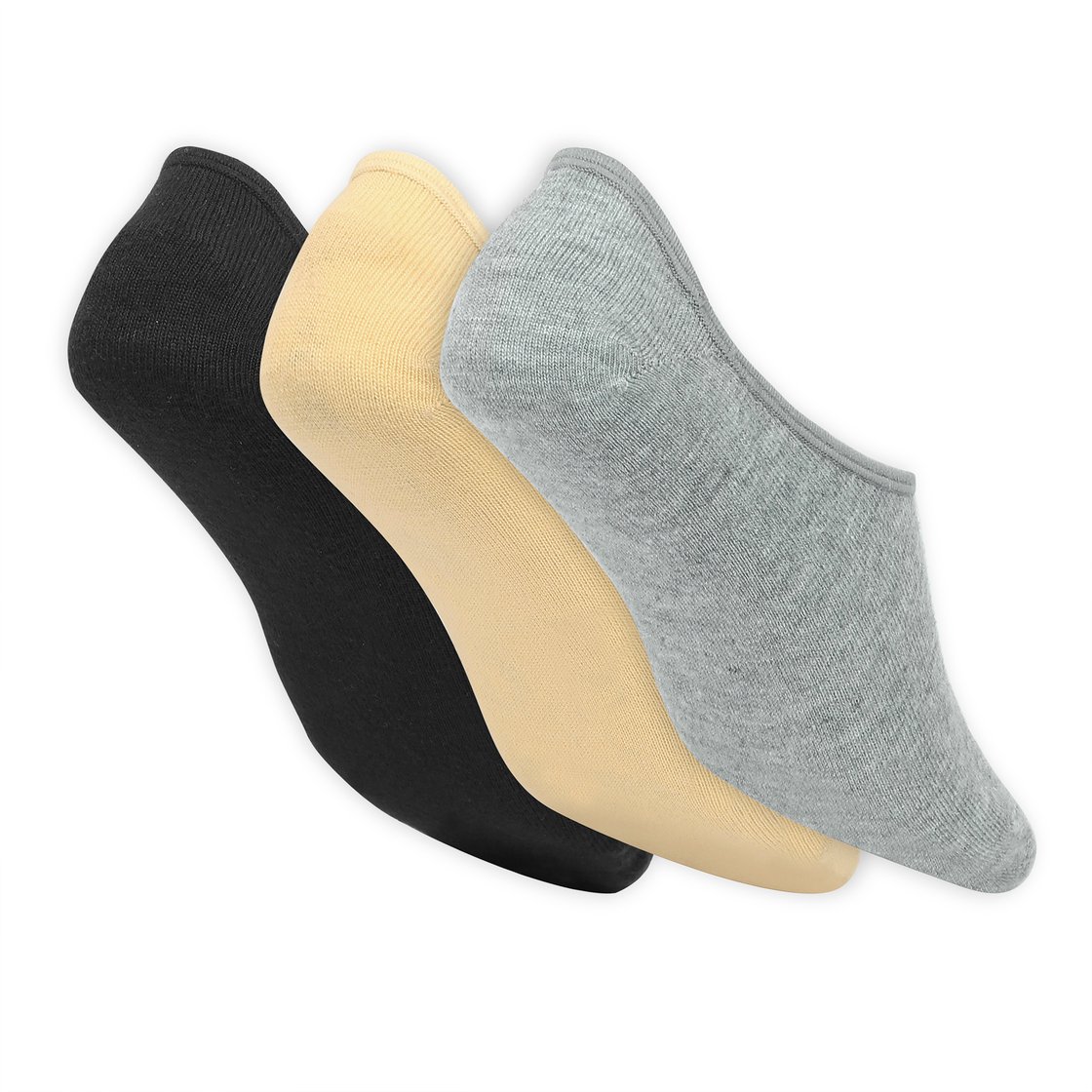 3 Pack WOMENS NON TERRY LINER SOCKS, MMULTI Accessories Top View