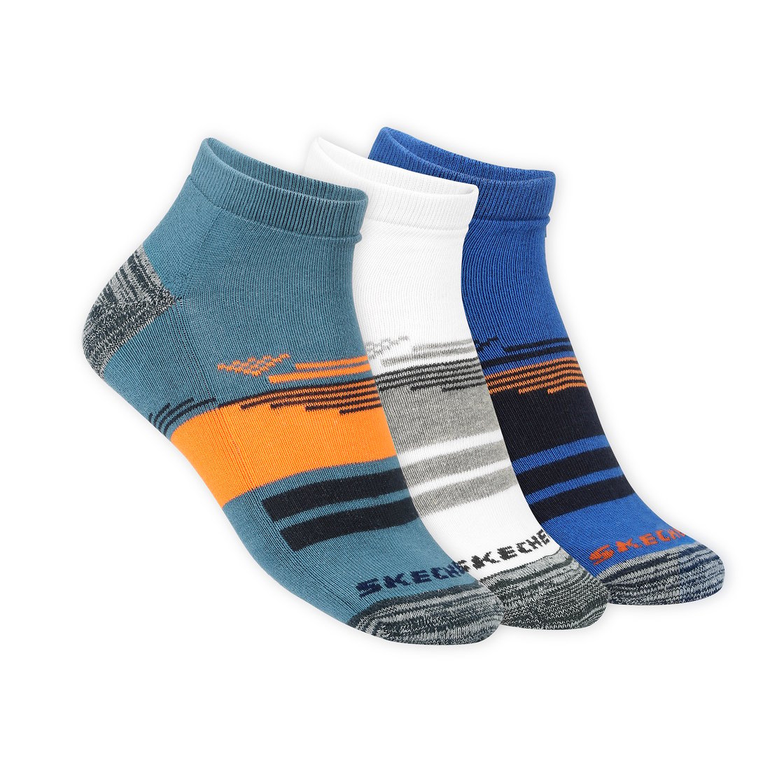 3 Pack MENS HALF TERRY ANKLE SOCKS, MMULTI Accessories Lateral View