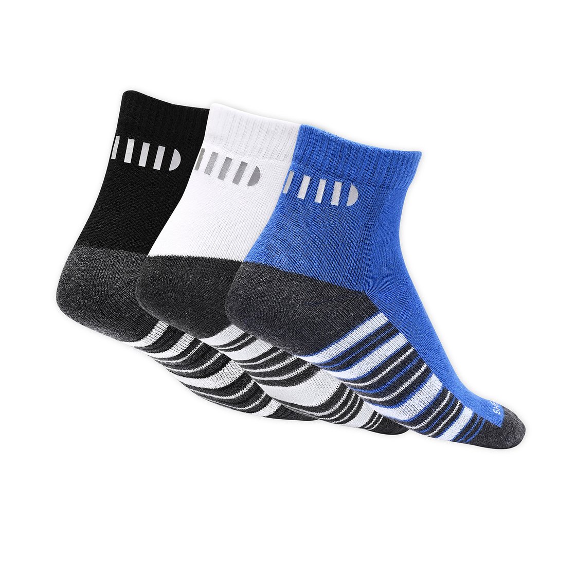 3 Pack of UNISEX HALF TERRY ANKLE Socks, MMULTI