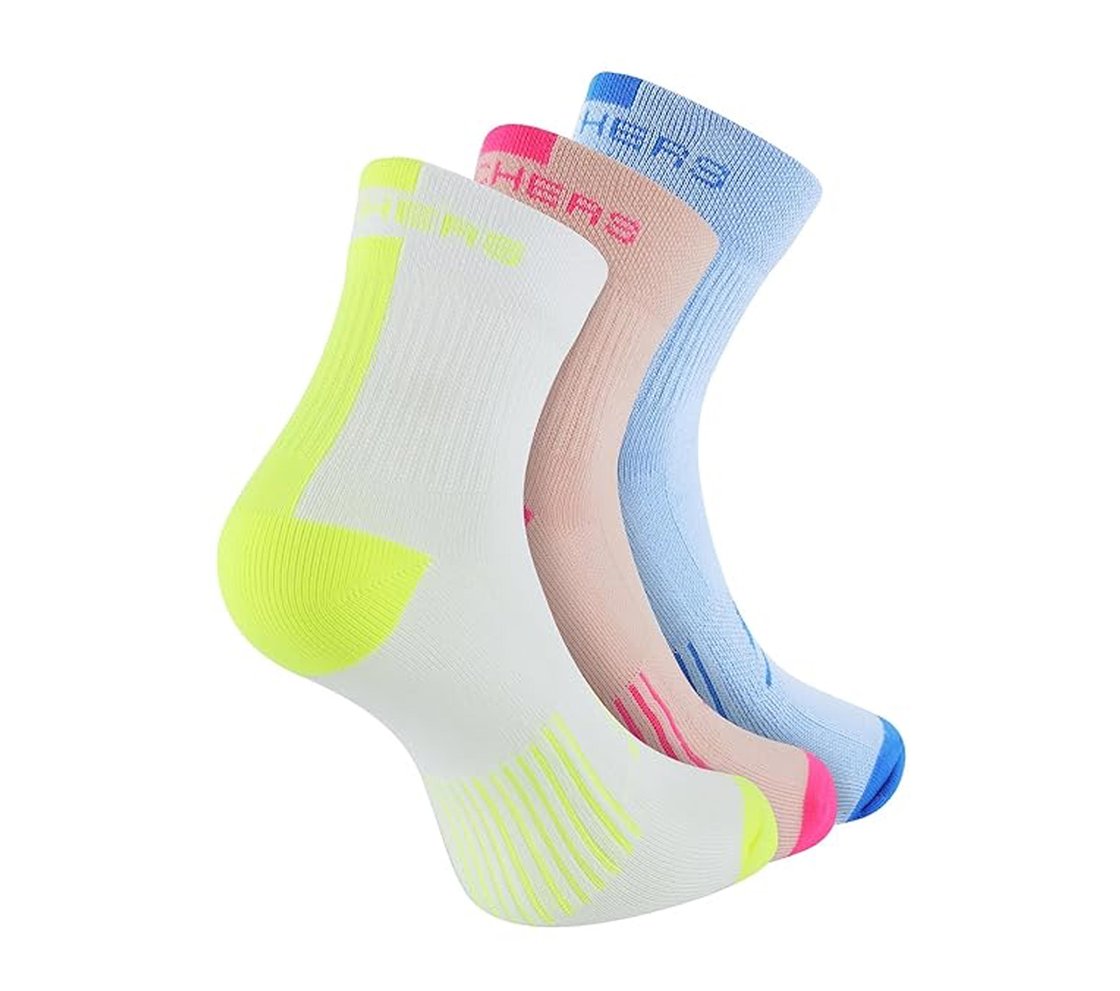3PK WOMENS HALF TERRY ANKLE, MULTI Accessories Top View