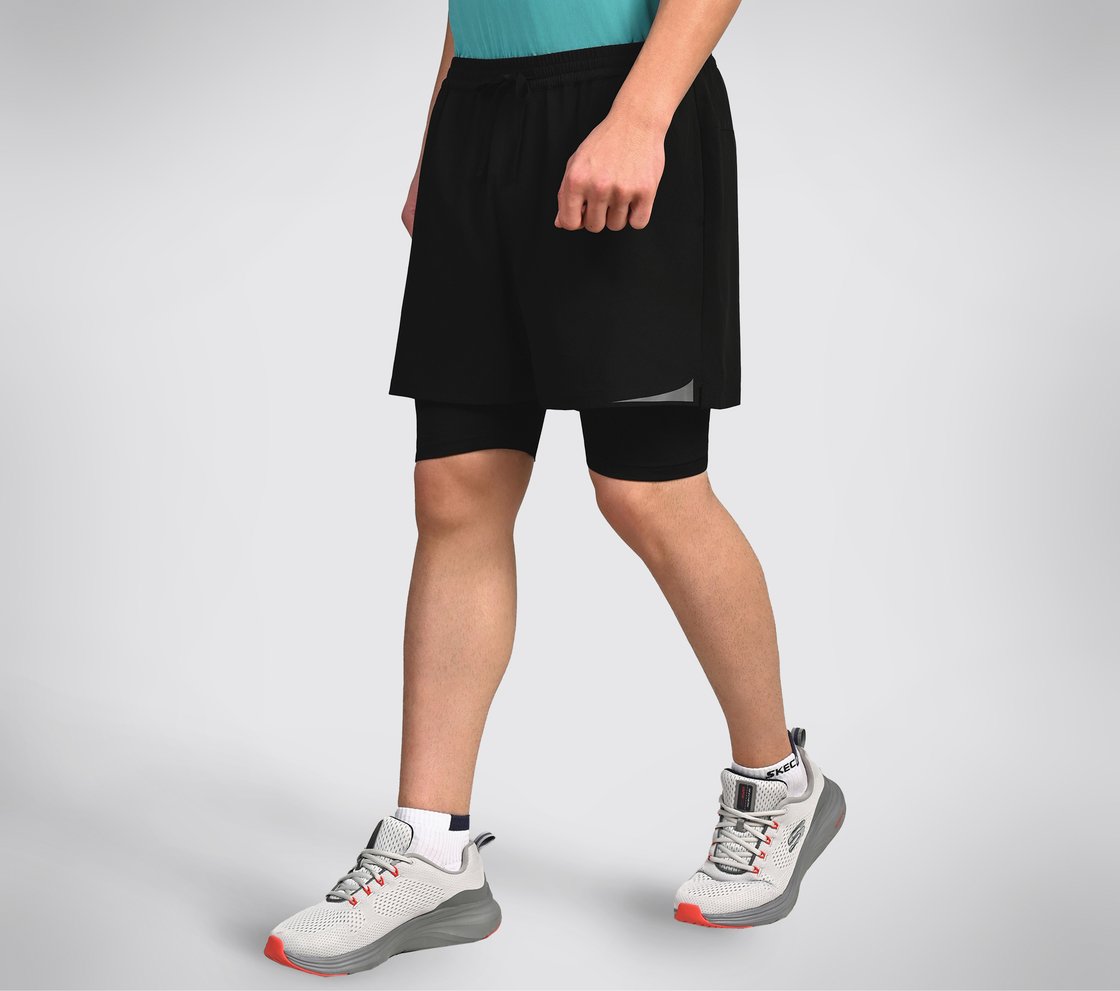FIREFLY LAYER SHORTS, BLACK/CHARCOAL/BLUE Apparel Bottom View