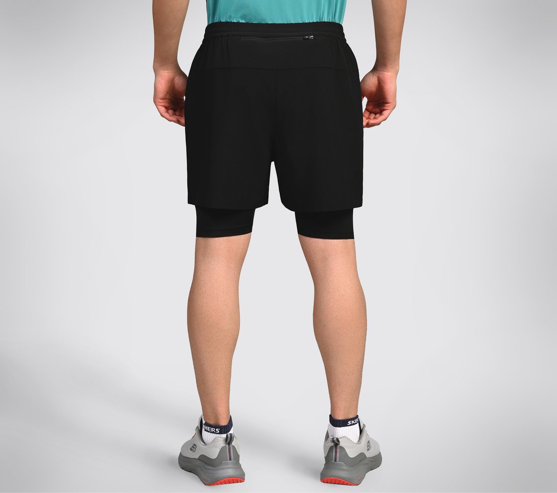 FIREFLY LAYER SHORTS, BLACK/CHARCOAL/BLUE Apparel Left View
