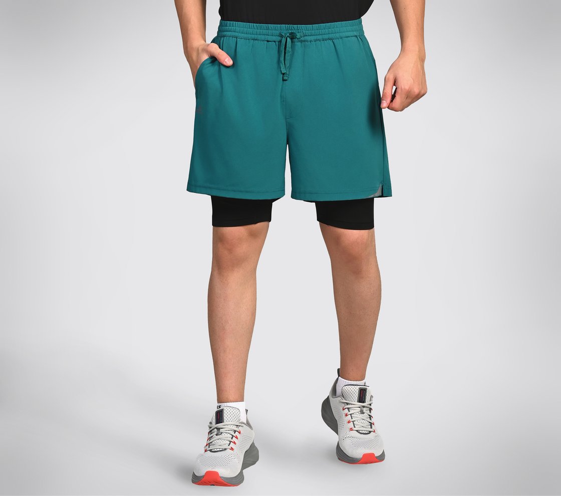 FIREFLY LAYER SHORTS, TEAL/BLUE Apparel Lateral View