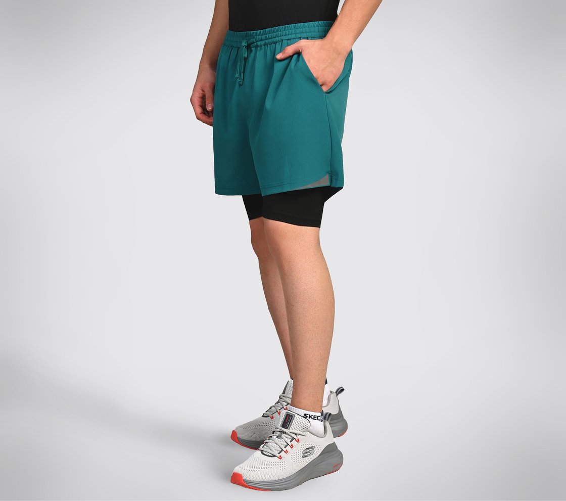 FIREFLY LAYER SHORTS, TEAL/BLUE