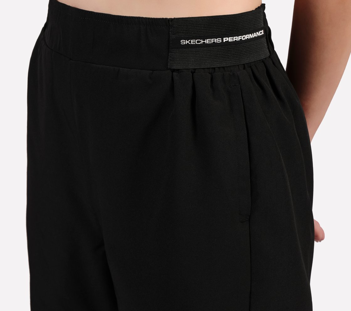 TOWEL LOOP WAISTBAND SHORTS, BLACK