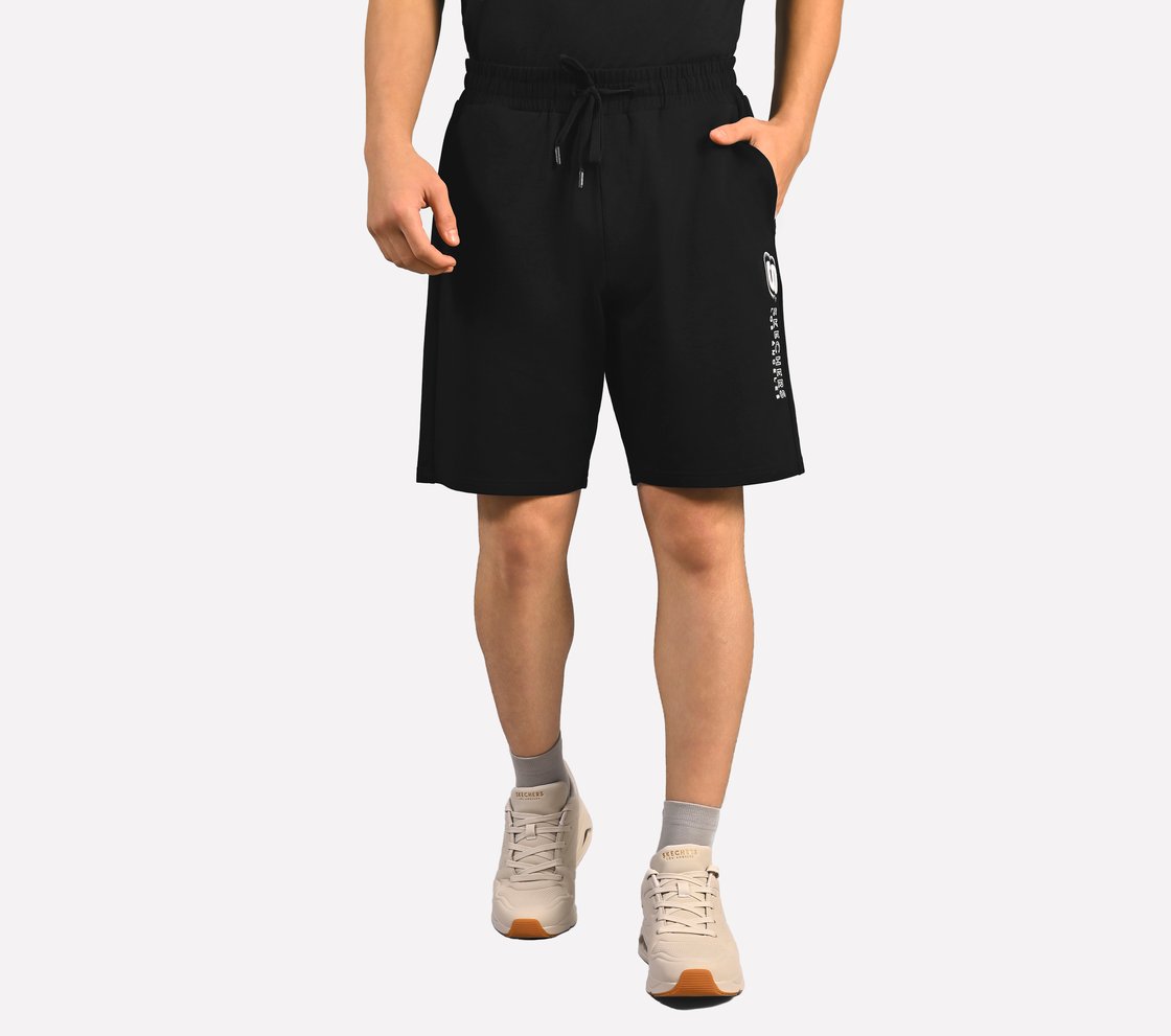 SKECHERS BASIC SHORTS, BLACK Apparel Lateral View
