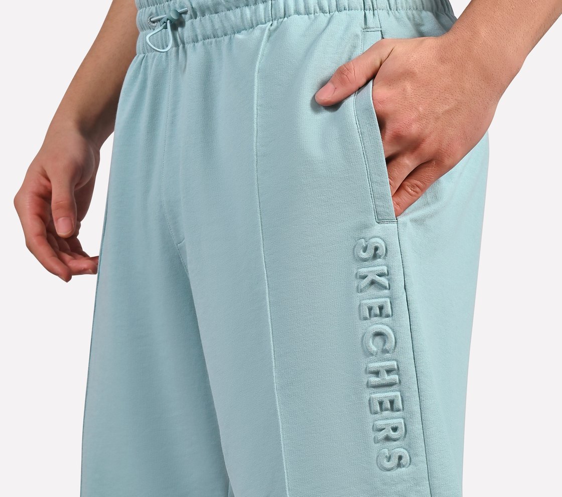 SKECHERS BASIC SHORTS, LT.GRAY/BLUE Apparel Right View