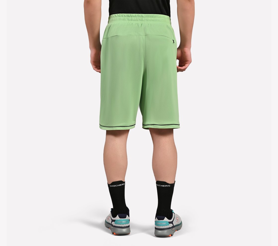 CONTRAST PIPING DETAIL SHORTS, LIGHT GREEN Apparel Left View