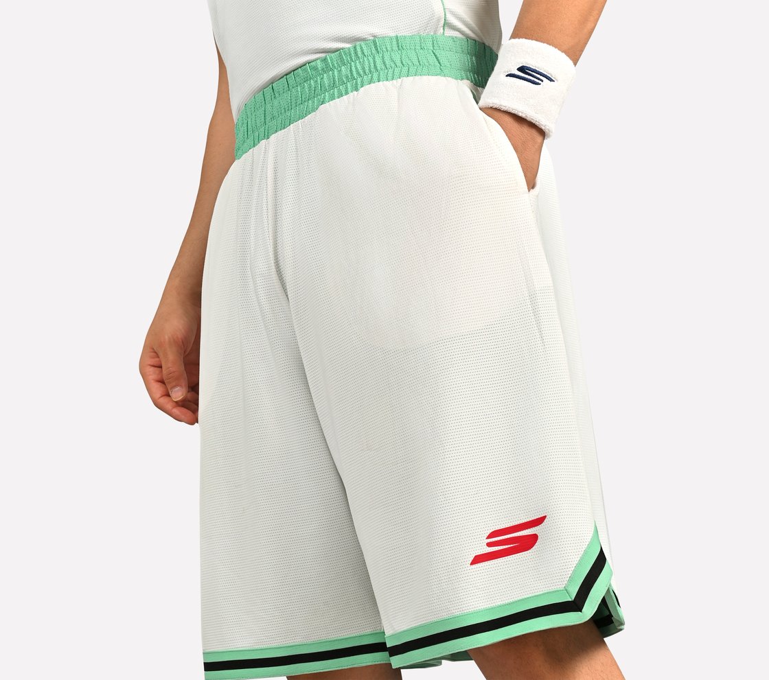 SKECHERS BASKETBALL MENS SHORTS, LIME/MULTI