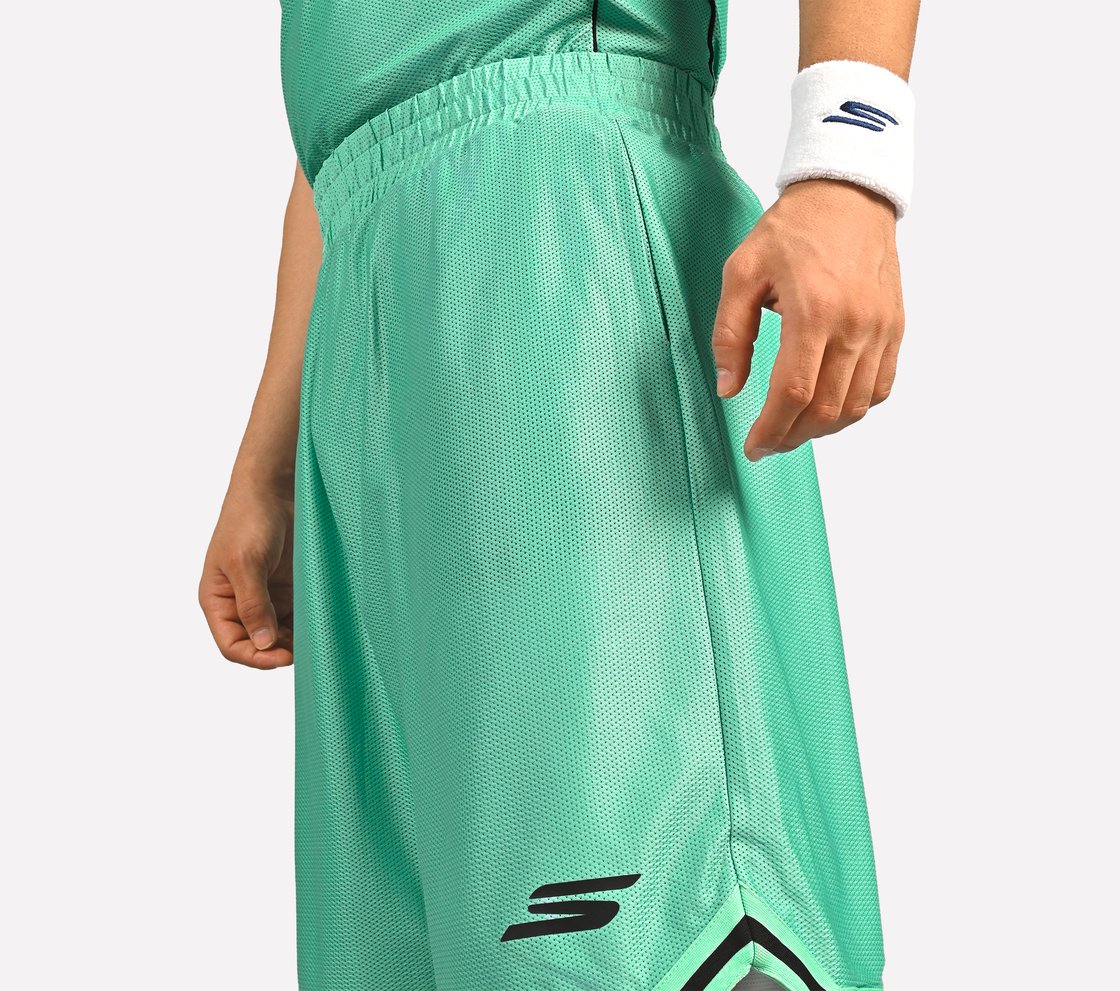 SKECHERS BASKETBALL MENS SHORTS, LIME/MULTI