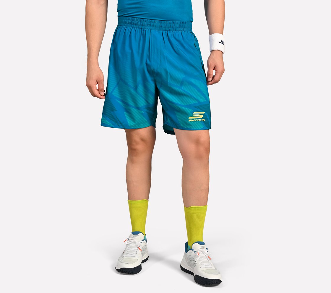 PICKLEBALL PERFORMANCE SHORTS, PERIWINKLE/AQUA Apparel Lateral View