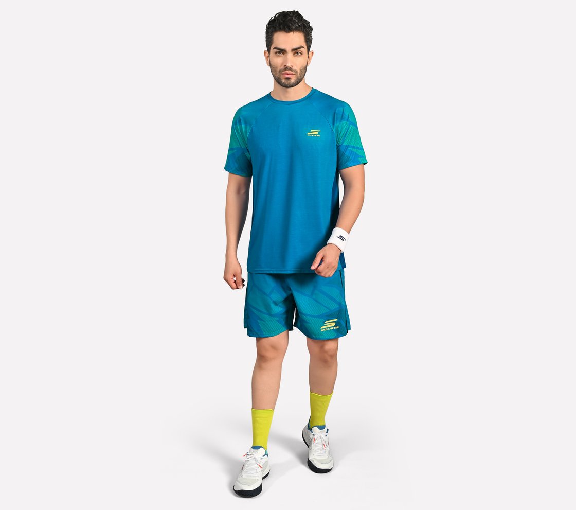PICKLEBALL PERFORMANCE SHORTS, PERIWINKLE/AQUA Apparel Right View
