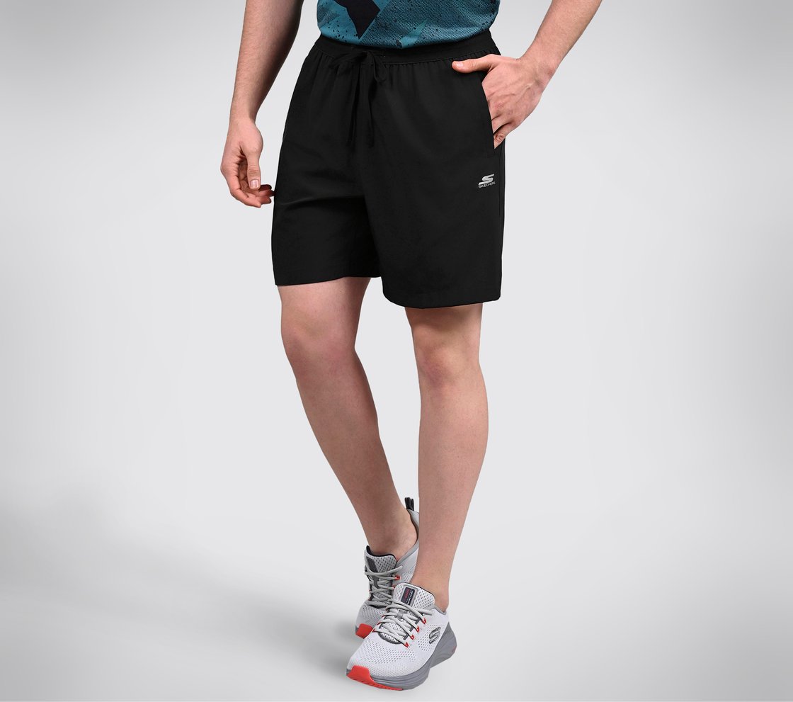 MENS WOVEN PERFORMANCE SHORTS, NAVY Apparel Top View