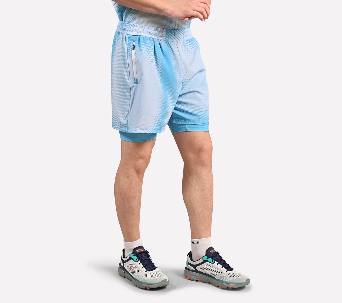 SKECHERS MENS SOCCER 2-IN-1 SHORTS, 