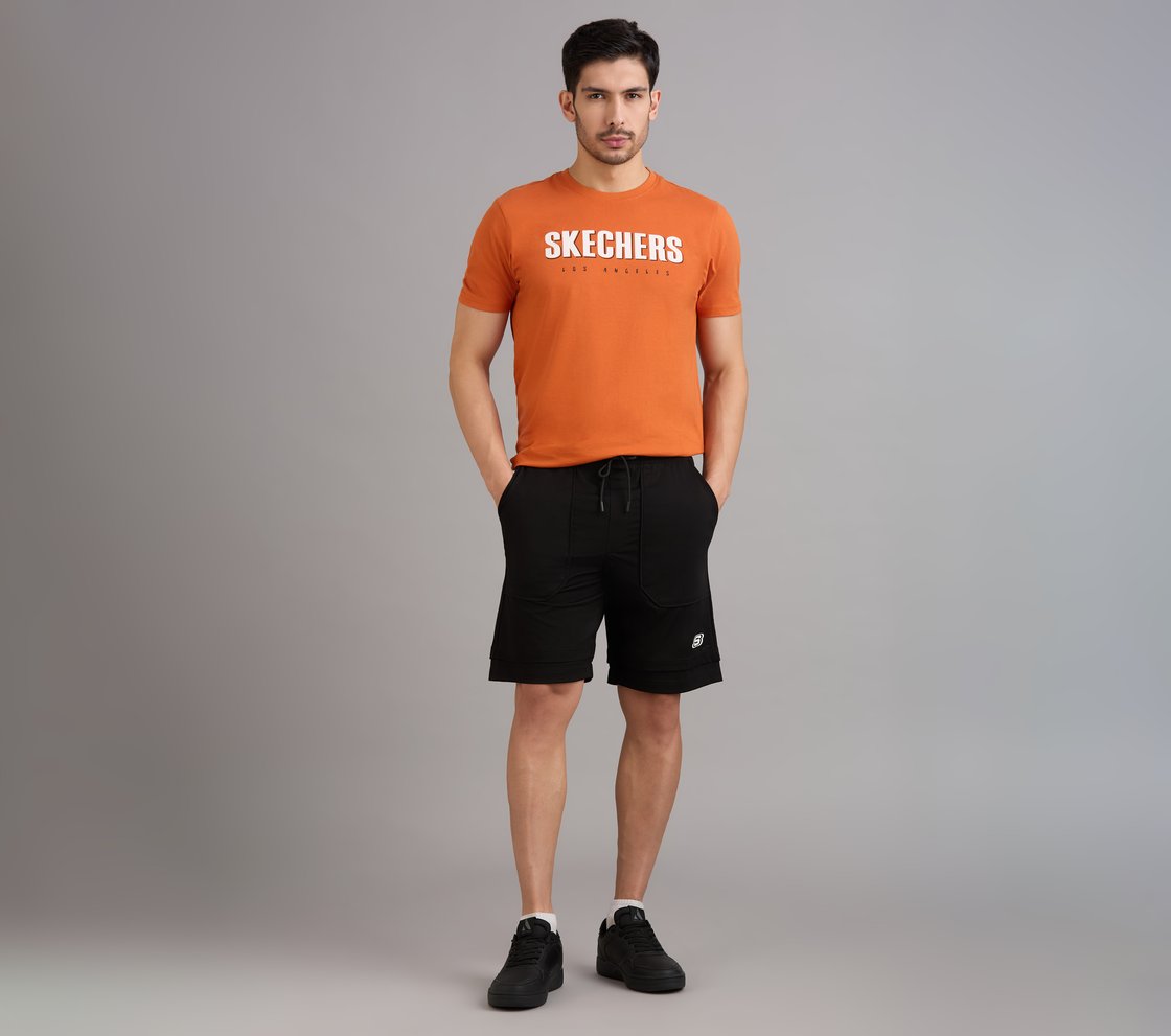 PATCH POCKET SHORTS, BLACK