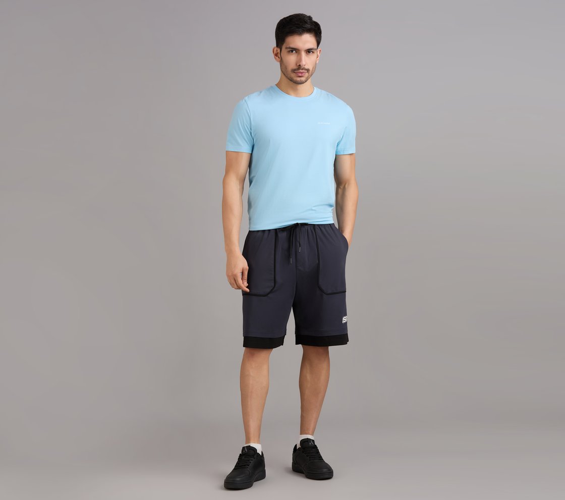 PATCH POCKET SHORTS, TAUPE/BLUE Apparel Right View