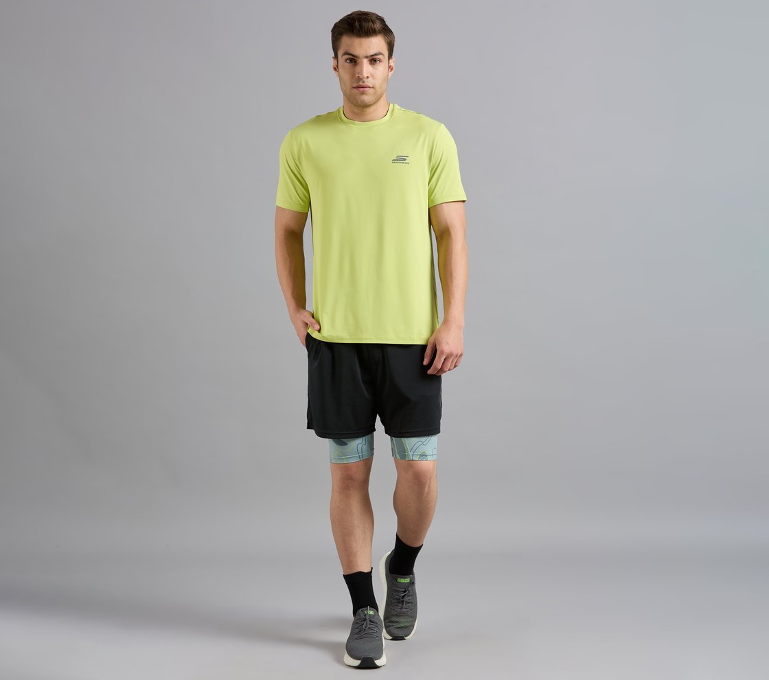 SPACE PRINT LAYER PICKLEBALL SHORTS, BLACK