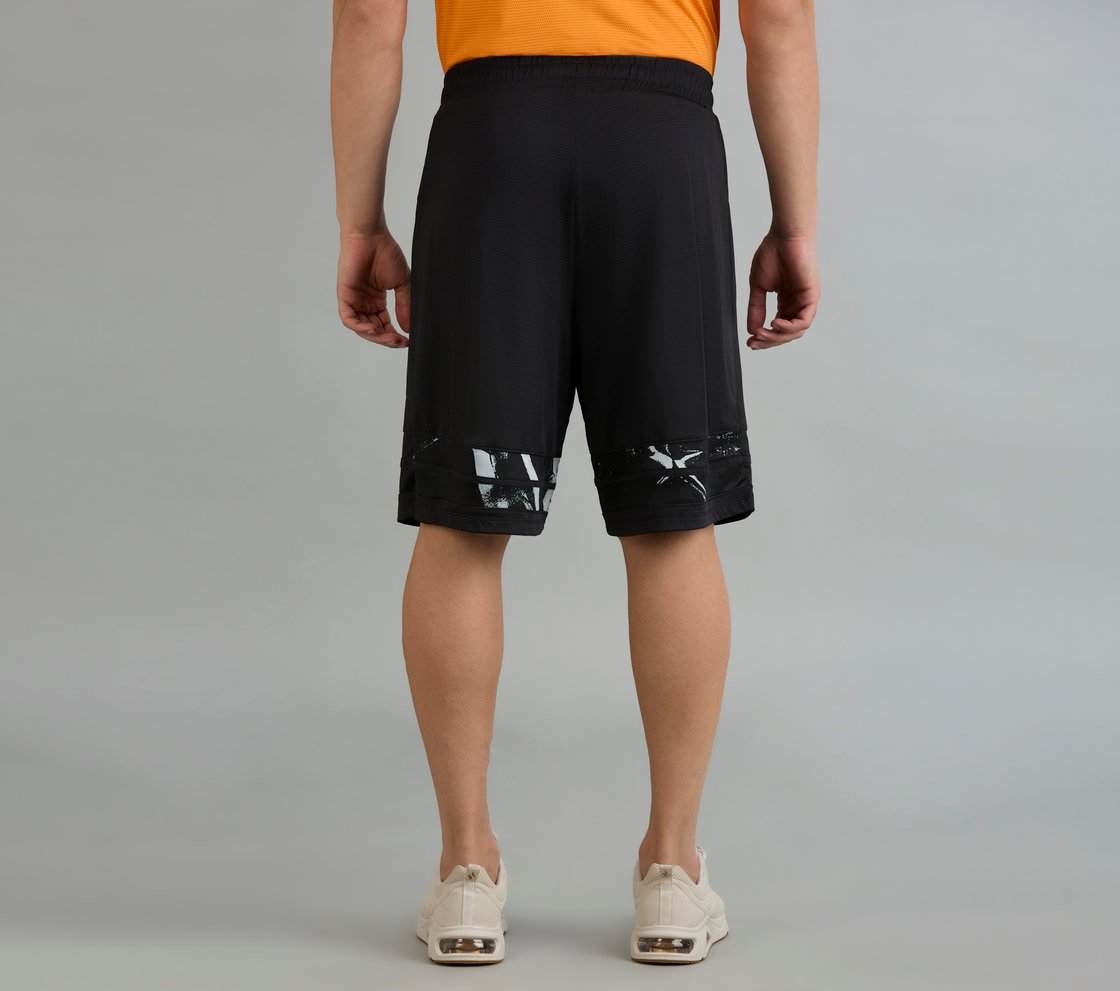BASKETBALL ZIPPER SHORTS, BLACK Apparel Left View