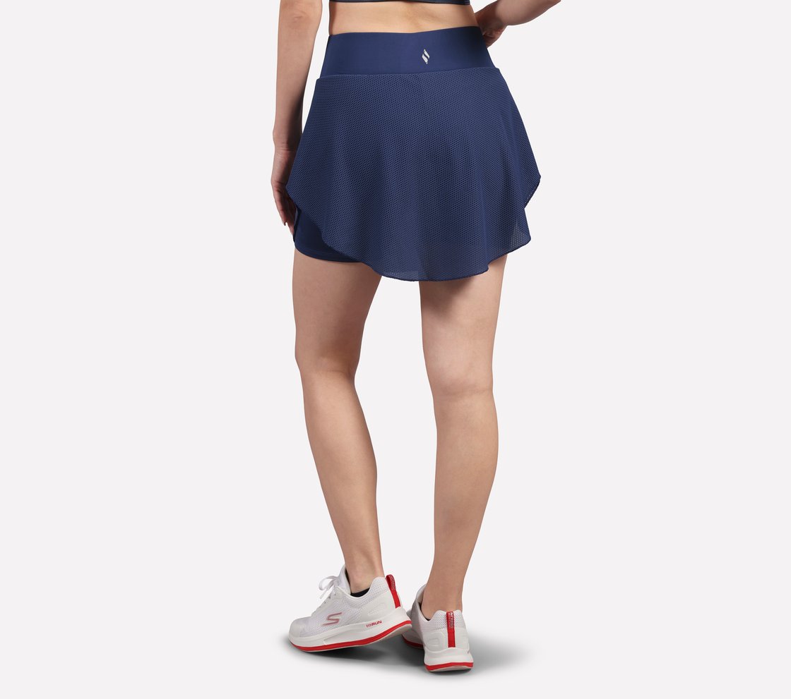 POPCORN FABRIC SKORT, LT.GRAY/NAVY Apparel Bottom View
