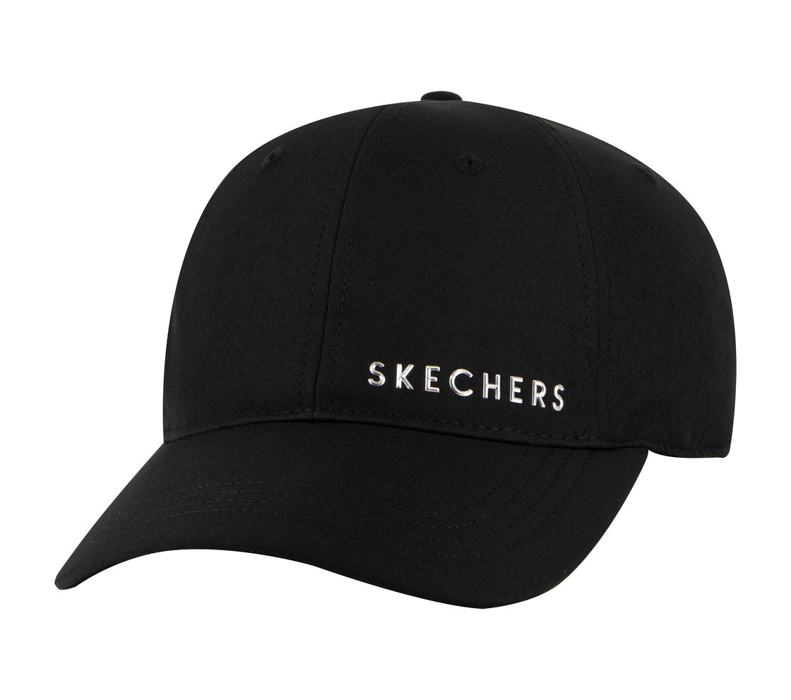 SKECH-SHINE FOIL BASEBALL HAT, BBBBLACK