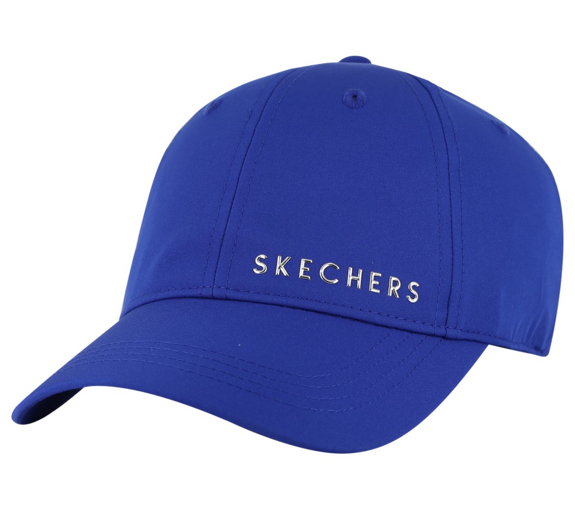 SKECH-SHINE FOIL BASEBALL HAT, BLUE
