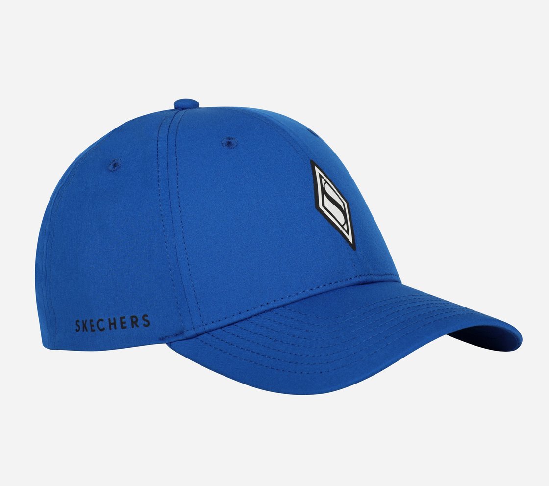 SKECHWEAVE DIAMOND SNAPBACK HAT, BLUE/GREEN Accessories Left View