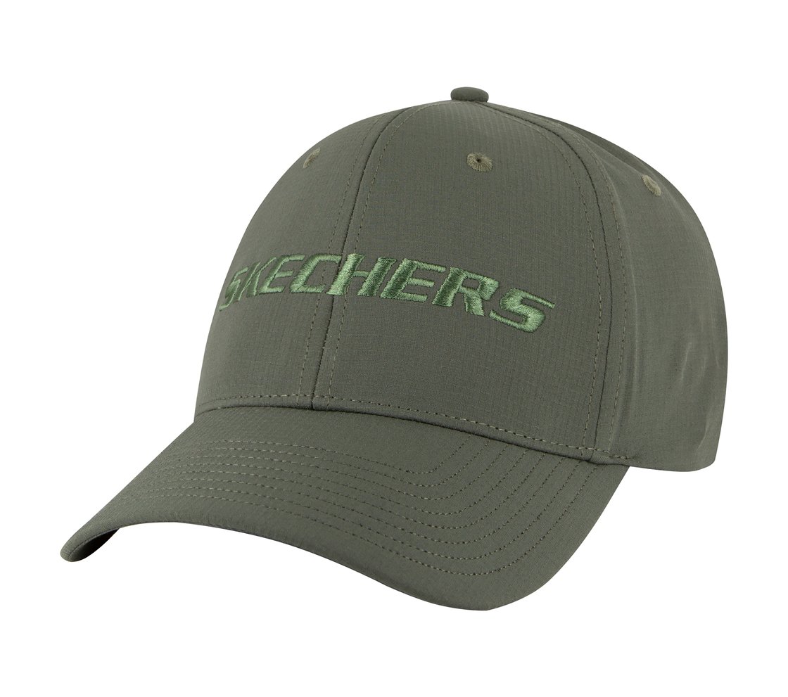 TEAERSTOP SKECHERS SNAPBACK HAT, OLIVE Accessories Lateral View